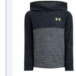 New UA Under Armour Tip Off Pullover Hoodie sweater sweatshirt black neon yellow